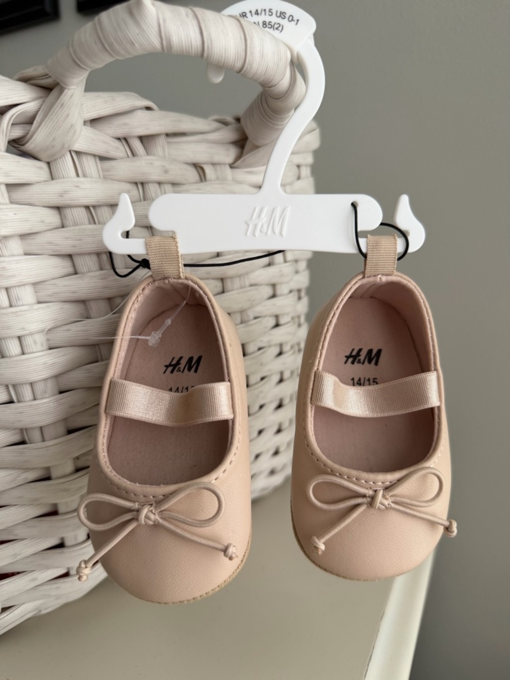 H&M Baby Ballet Flats Beige with Bow